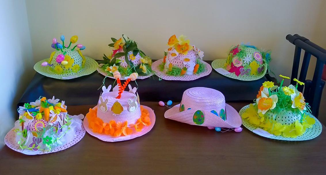 Display of Easter Bonnets